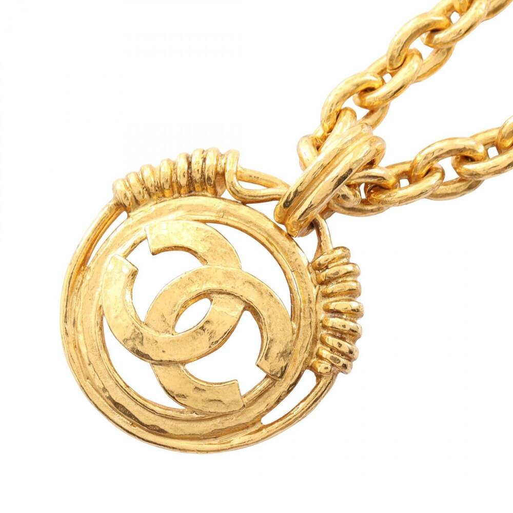 Chanel Cc Logo Circle Pendant Necklace #312603C17B